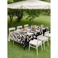 thumbnail image 3 of Outdoor Tablecloth with Umbrella Hole and Zipper, Halloween Rectangle Table Cloth 52x70 Inch Waterproof Tablecloth, Beige Rustic Horror Bat Spooky Halloween Picnic Table Cover for Patio Camping, 3 of 7