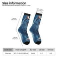 thumbnail image 2 of Cauagu Clear Sky Blue Cat Print Crew Socks for Women and Men,Adult Athletic Running Socks 1-Pair Sports Socks Work Gear Socks with Moisture Wicking, 2 of 6
