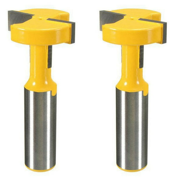 2piezas 1/2 Pulgadas Cana Router Bit T-Slot Y Cortador de la ...