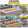 thumbnail image 3 of VEVOR Fire Pit Wind Guard, 29 x 13 x 6 Inch Glass Wind Guard, Rectangular Glass Shield, 0.3\" Thick Fire Table, Clear Tempered Glass Flame Guard, Steady Feet Tree Pit Guard for Propane, Gas, Outdoor, 3 of 9
