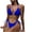 Blue, variant on Staron Women's Two Piece Swimsuit Solid Color Glitter Bikini Set Shiny Fabric Beachwear Casual Party Vacation, Black L