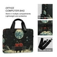 thumbnail image 4 of FORMRS 16" Laptop Bag Carrying Sleeve Case with Handle Travel Shoulder Briefcase, Red Sitting on The Moon, 4 of 8