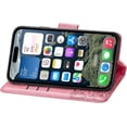 thumbnail image 3 of Case for iPhone 16 Plus, iPhone 16 Plus Case Glitter with Card Slots Flip Wallet Case for Women Diamond Butterfly Shockproof Protective Case for iPhone 16 Plus 6.7 inch Crystal Pink, 3 of 12