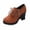 Brown, variant on Women's Lace Up Ankle Boots Chunky High Heel Platform Rugged Sole Dress Booties