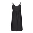 thumbnail image 3 of ZHOGXU Women's Dress Sleeveless Suspender V Neck Solid Color Lace Trim Fashion Comfortable Mini Dresses For Casual Daily Wear,Black,Xl, 3 of 6