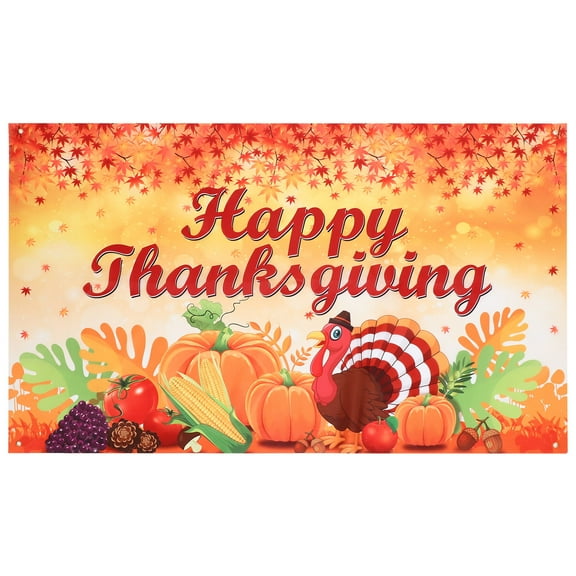 LULULION Tsgiving Backdrop Banner with Autumn Design for Home Wall Hanging and Party Decoration