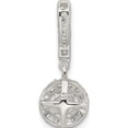 thumbnail image 3 of Sterling Silver Cz Halo Dangle Pendant Made In Thailand qp5165, 3 of 5