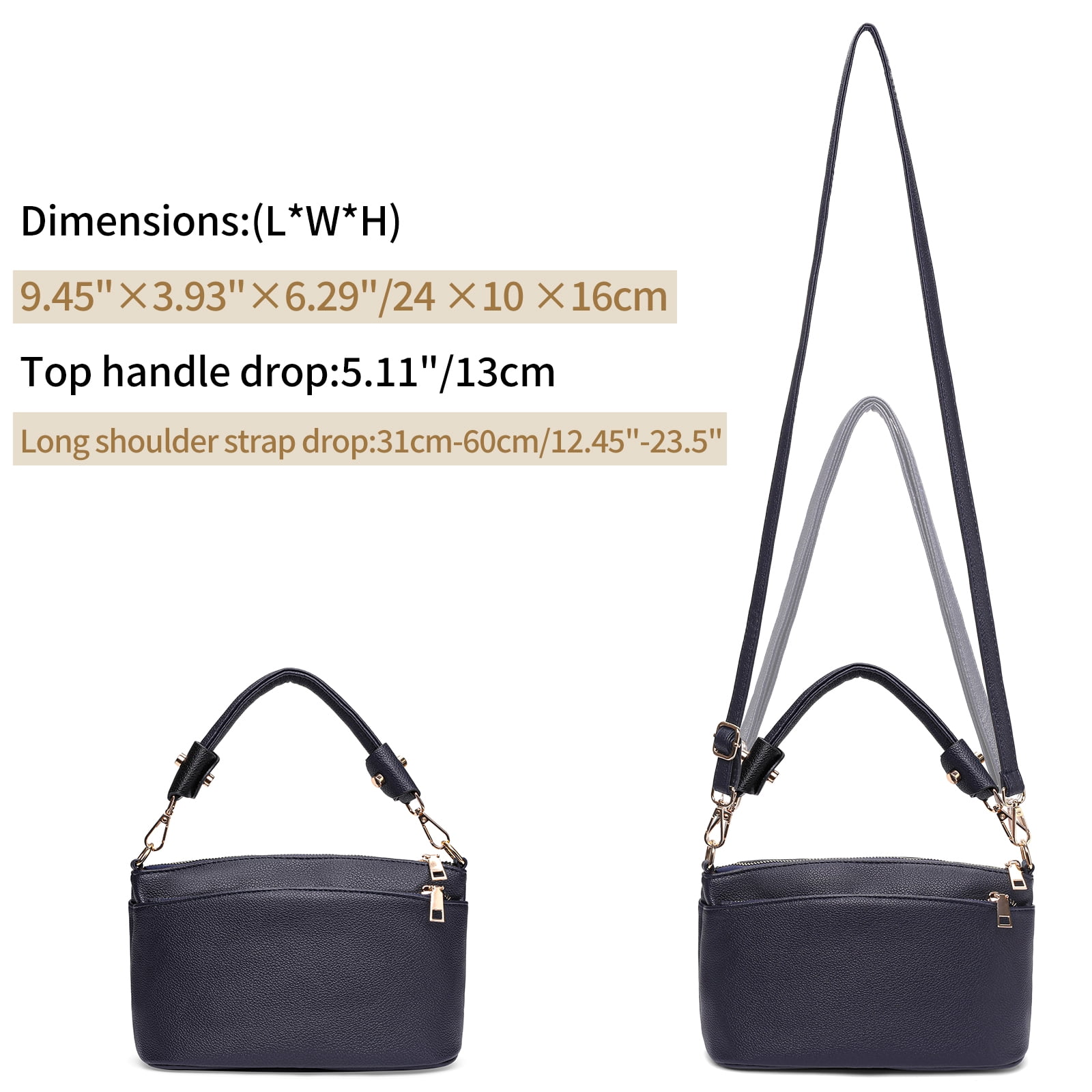 LOUEBICA Crossbody Bag for Women, Vegan Leather Top Handle Handbags Small Shoulder Purse