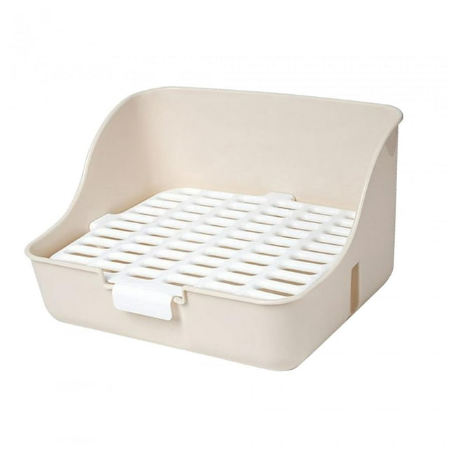 Rabbit Litter Box Detachable Toilet Pan for Bunny Pet Supplies Small Animals White