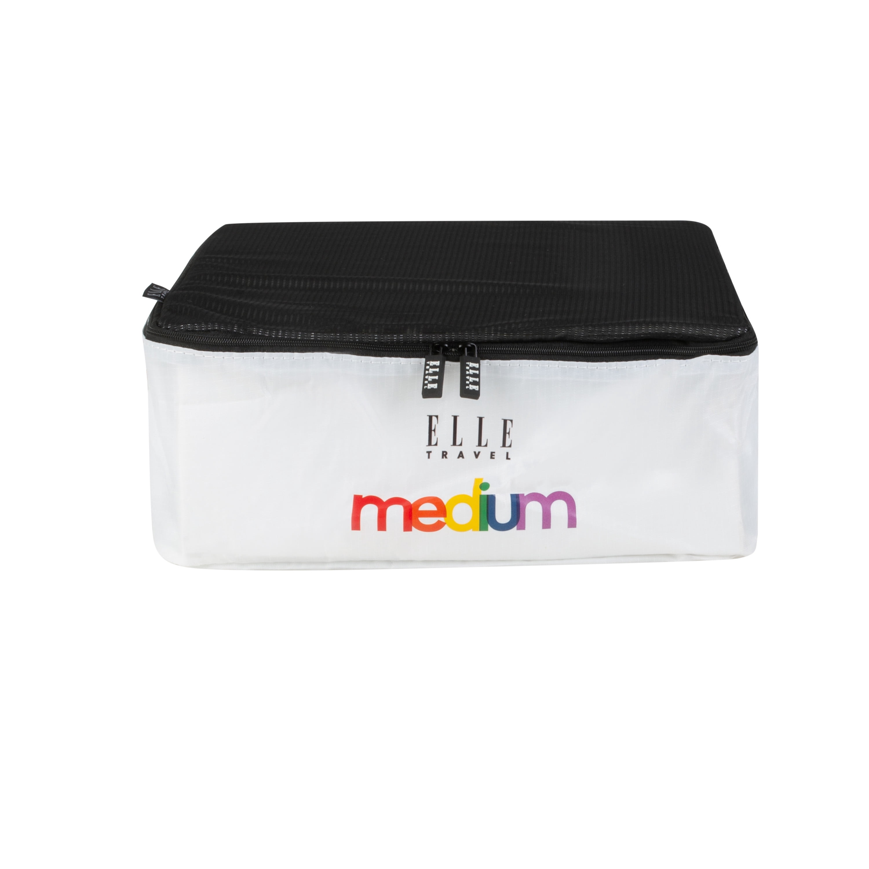 ELLE Paris 3 Piece EPI Leather Packing Cube Set in White