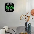 thumbnail image 1 of facefd Digital Wall Clock Temp Date Week Display Large Screen Adjustable Brightness Green, 1 of 8