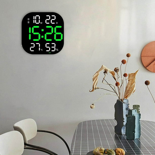 Digital Wall Clock Temp Date Week Electric Wall Display Large Screen