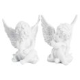 thumbnail image 2 of 2x Adorable de Ángel Cupido tesanías estatua al escultura de ángel alas decorativo decoración de de - blanco Colco Estatuas de ángeles, 2 of 7