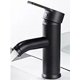 thumbnail image 1 of Grifo negro mate, grifo mezclador de cobre para lavabo de baño, grifo de agua fría y caliente mate, grifo de diseño retro elegante, grifo de palanca de un solo orificio, grifo de lavabo, 1 of 3