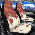 thumbnail image 2 of Binienty Poinsettia Floral Car Seat Covers for Women Christmas Automotive Seat Covers Washable Breathable Universal Auto Front Seats Protector Fits for SUVs Sedans Trucks, 2 of 7