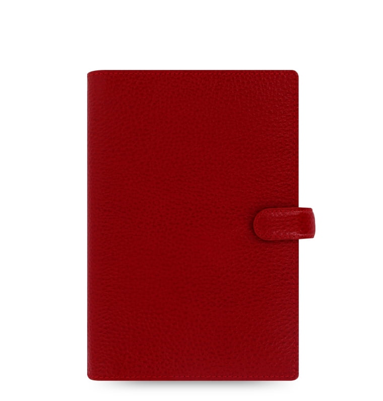 Filofax A5 Finsbury Organiser Planner Diary Book Cherry Red Leather Fashion 
