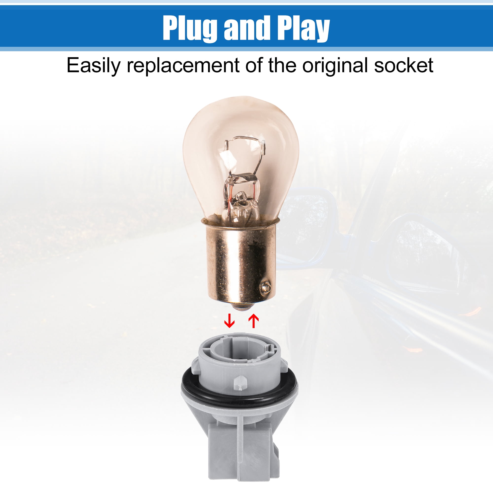 Unique Bargains 2pcs Front Turn Signal Light Socket for Acura Integra NSX RL