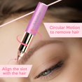 thumbnail image 5 of Eyebrow Trimmer for Women, Precise & Painless Razor with LED Light, Electric Facial Hair Remover Flawless Brows, Lip Face, Battery Operated, Travel-Friendly, Gold-Plated Design, 5 of 6