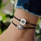 thumbnail image 3 of BlackTobillera de cadena para pie, 2 unids/set, tobillera con dije de brújula hueca de tortuga, pulsera de tobillo de playa de verano para mujer, 3 of 4