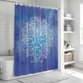 thumbnail image 5 of Boho Flowers Shower Curtain Set - Standard 72" x 72" Washable Bathtub Curtain with 12 Hooks, Blue Floral Bohemian Vintage Country Waterproof Fabric Stall Shower Curtains for Bathroom/Bathtub Décor, 5 of 6