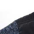 thumbnail image 4 of IYTR Mens Winter Jacket Plus Velvet Padded Warm Knit Coats with Pocket Long Sleeve Jacket Zipper Stand-up Collar Patchwork Blue XL, 4 of 6