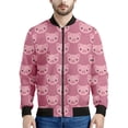 thumbnail image 3 of Chaqueta con estampado 3D de cerdo de dibujos animados para hombre, chaqueta con cremallera y estampado de animales, abrigo informal de primavera y otoño, sudadera con cremallera, 3 of 4