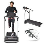 Home Exercise Motorized Running Machine 800W Folding Treadmill Electric Motorized Power Fitness Running Machine W/Mobile Phone Holder