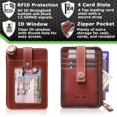 thumbnail image 4 of Cartera ID Stronghold Mega Mini IDSH7004 Cuero Genuino Proteccion RFID Minimalista, 4 of 5