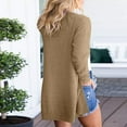 thumbnail image 6 of CILENON Women's Fashion Women Fall Open Front Cardigan With Pockets Casual Duster Lightweight Knit Cardigan Sweater (Khaki,M), 6 of 8
