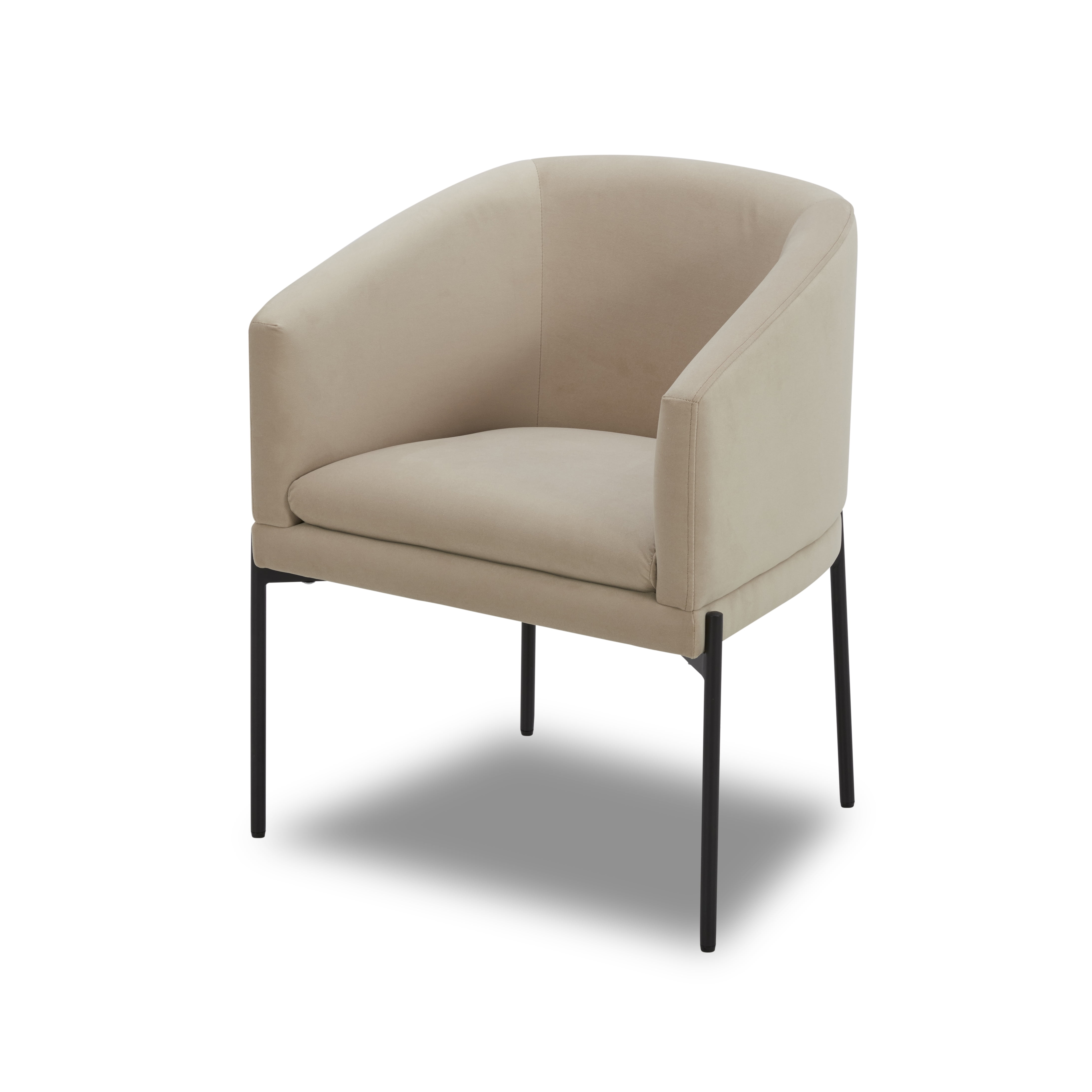 Better Homes & Gardens Wyatt Velvet Dining Chairs, Beige, 2 Pack