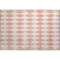 thumbnail image 2 of Addison Rugs Mayfield Washable Transitional Diamonds Salmon Rectangle Rug, 1'8" x 2'6", 2 of 5