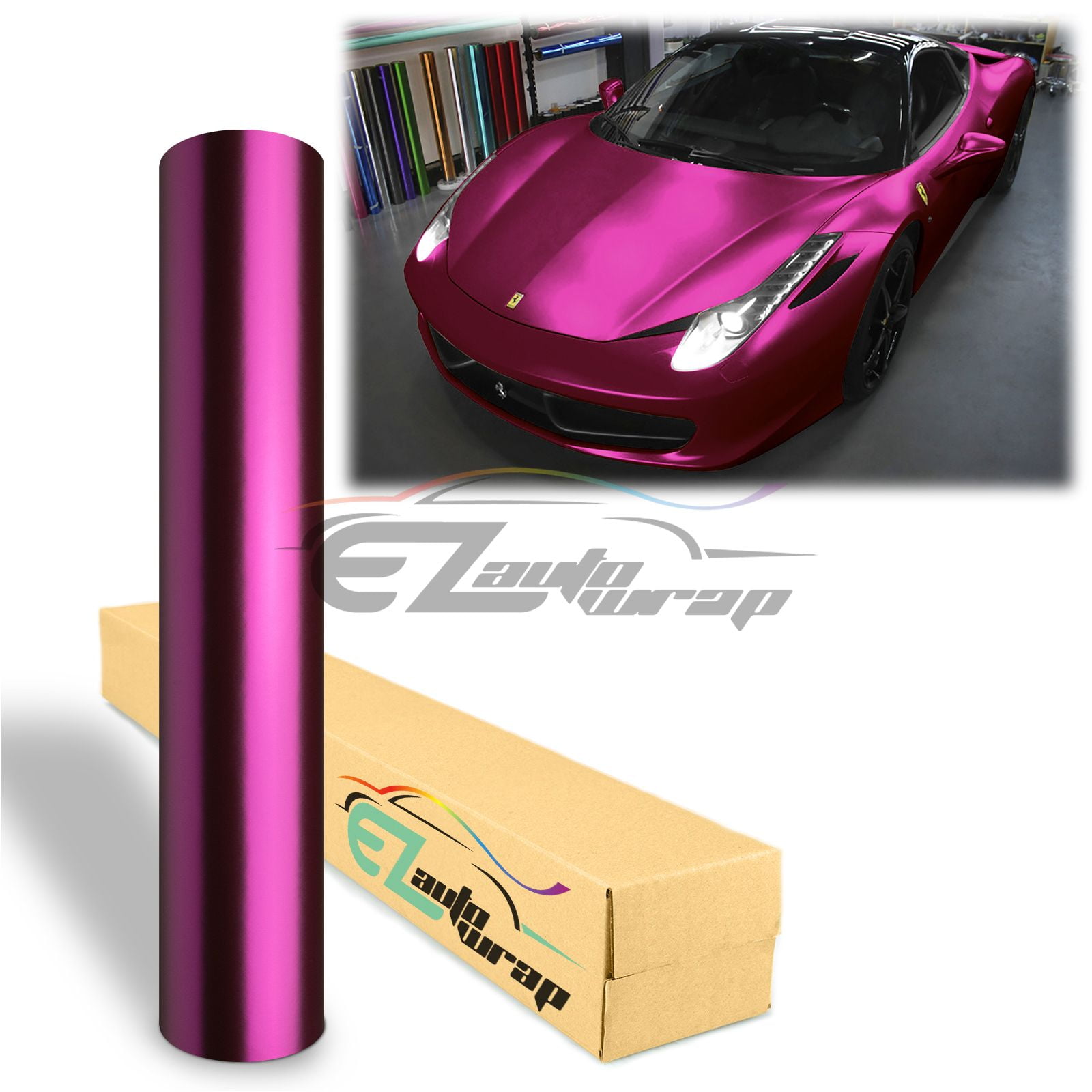*24"x60" Purple Chrome Car Vinyl Wrap Sticker Decal Air Release Bubble Free 