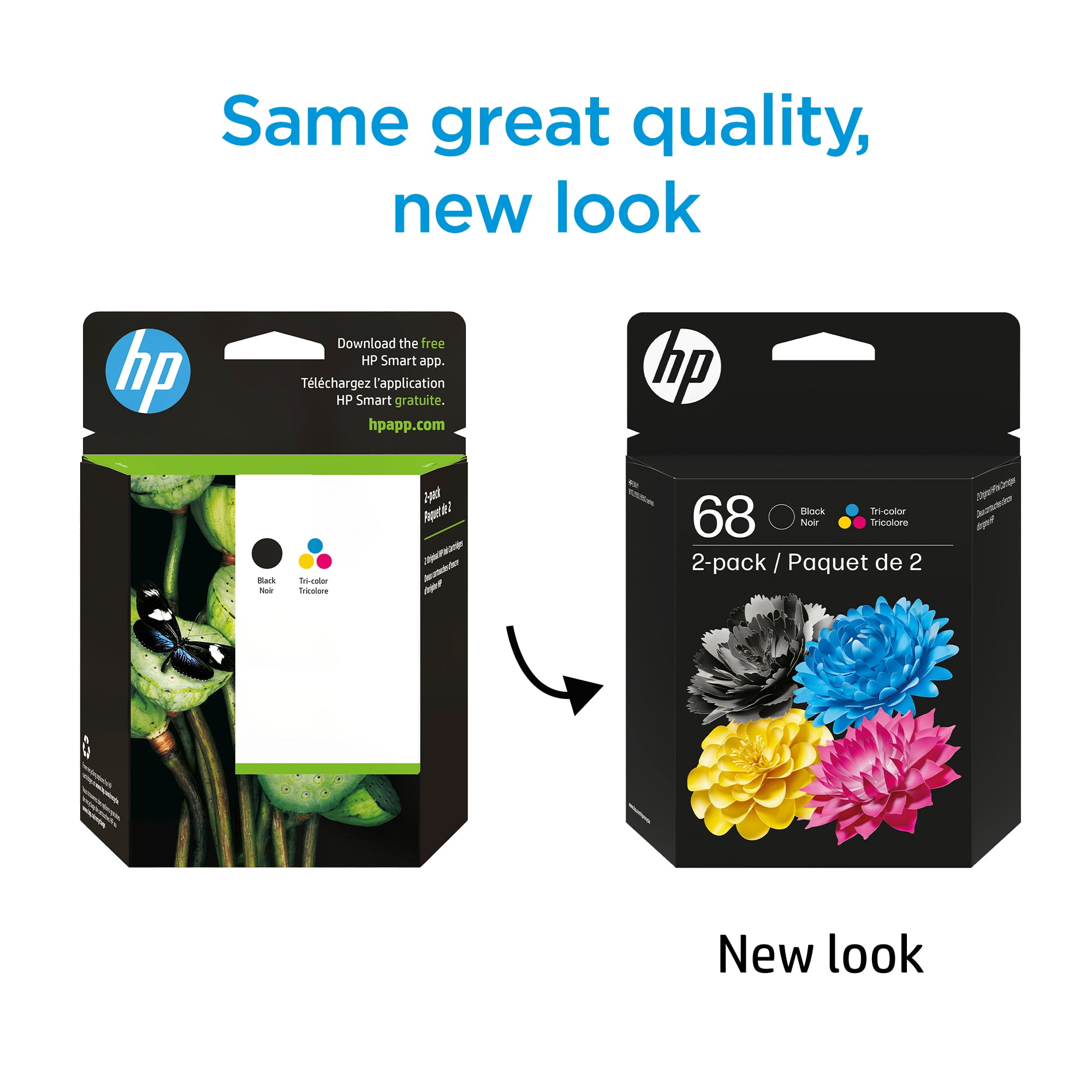 HP 68 Black/Tri-color Original Ink Cartridge2-pack