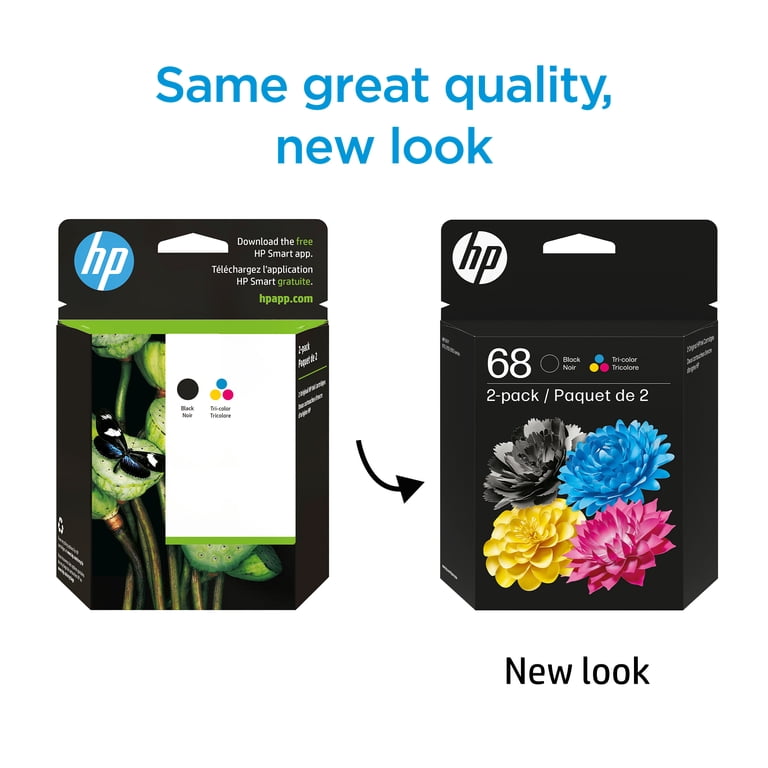 HP 68 Black/Tri-color Original Ink Cartridge2-pack - Walmart.com