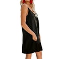 thumbnail image 4 of Women's Black Buttoned Slip Dress, 4 of 8