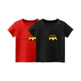 thumbnail image 2 of Frwgonr Short Sleeve Shirts for Boys Girls Red 2-Pack Cute Graphic Tee Tops Kids Summer School Outfit Clothes 1-14 Years, 2 of 3