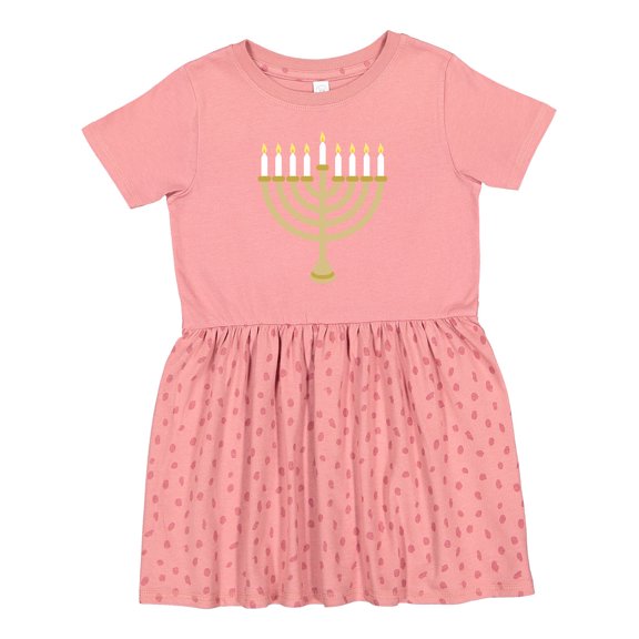 Inktastic Chanukah Hanukah Menorah Girls Toddler Dress