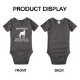 thumbnail image 3 of Warning: Protected by A Irish Wolfhound Dog Funny Baby Rompers Baby Clothes (Black,0-3 Months), 3 of 5
