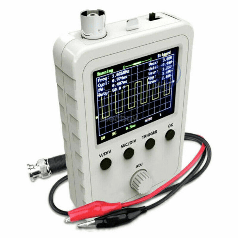 2.4" LCD Display Digital Oscilloscope Assembled With Case Test Clip DIY
