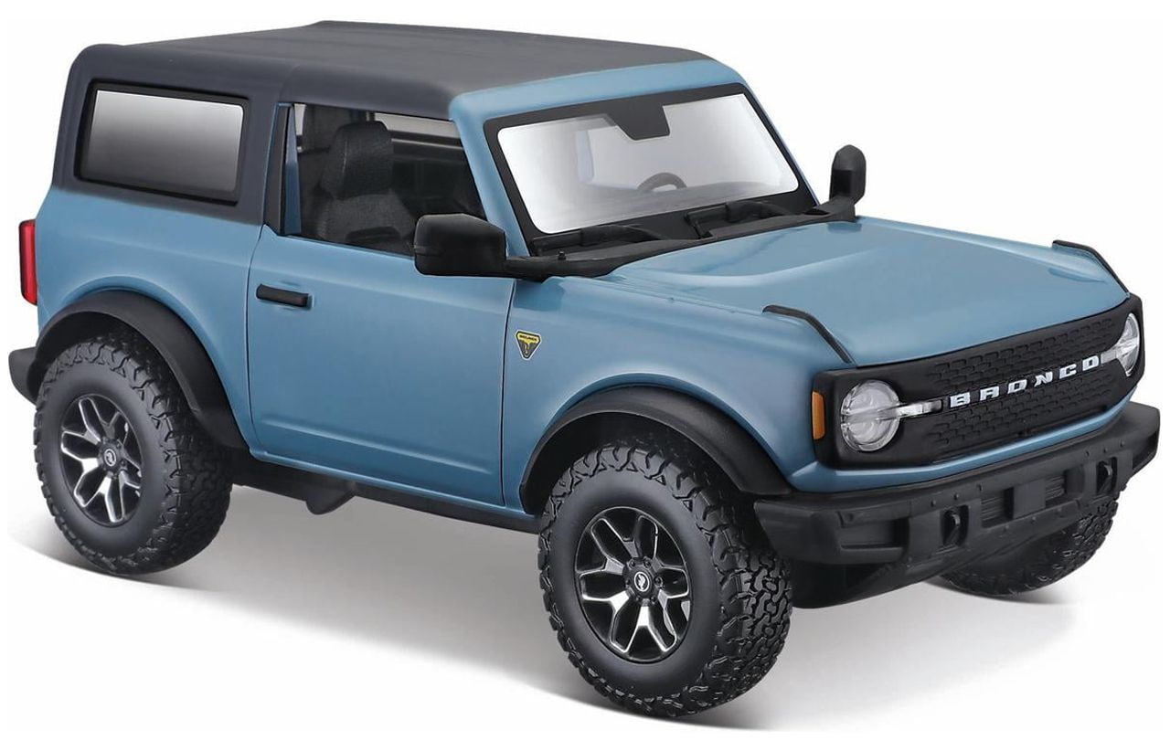 ミニカー 1:24 2021 Ford Bronco Open Top 2021 Ford Bronco Open-Top Orange with Black Stripes and Hood