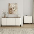 thumbnail image 2 of Abbey Buffet Moderne 2 Pcs et Armoire d'Appoint en Érable et Blanc Cassé, 2 of 15