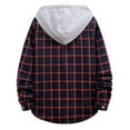 thumbnail image 6 of YAYUBA Men's Flannel Hoodie Shirts Plaid Casual Button Down Long Sleeve Lightweight Hooded Button Up Shirt with Pockets, 6 of 6