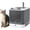 White&Grey, variant on Foldable Cat Litter Box, Fully Enclosed Litter Box with Lid, Covered Kitty Kitten Litter Boxes Enclosure with Scoop, Odor Control, Easy to Clean, 3 Modes for Cat up to 12 lbs(White&Grey)