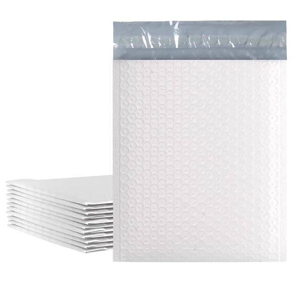 Pack de 5 Sobres Burbuja de Polietileno Blancos 12.5″ x 18″ Sobres Acolchados con Cierre Autoadhesivo