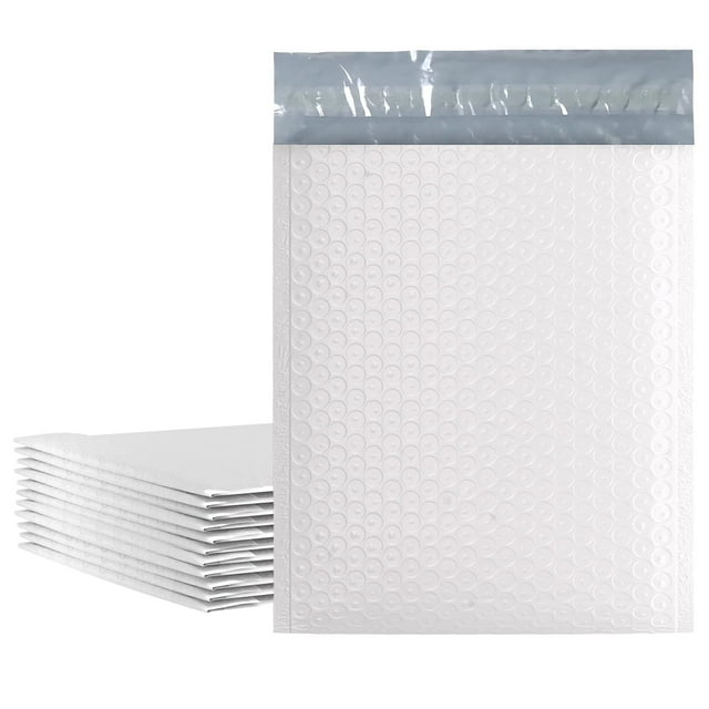 Pack de 5 Sobres Burbuja de Polietileno Blancos 12.5″ x 18″ Sobres Acolchados con Cierre Autoadhesivo