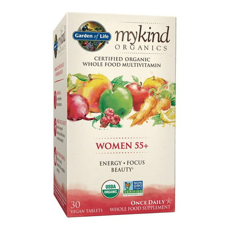 Garden of Life Mykind Organics Women 55+ One A Day Multivitamin Tablets, 30