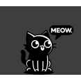 thumbnail image 2 of Black Chibi Cat Youth Charcoal Crew Neck Short Sleeve Tee-XXL, 2 of 4