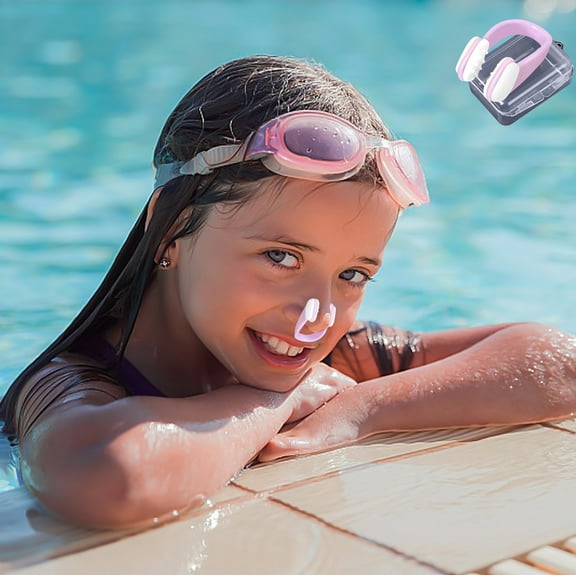 Nsxcdh Swimming Nose Clip Secure Non Slip Soft Silicone Ergonomic Shape Reusable Easy Clean Compact Travel Friendly for Pool Training Swim Gear