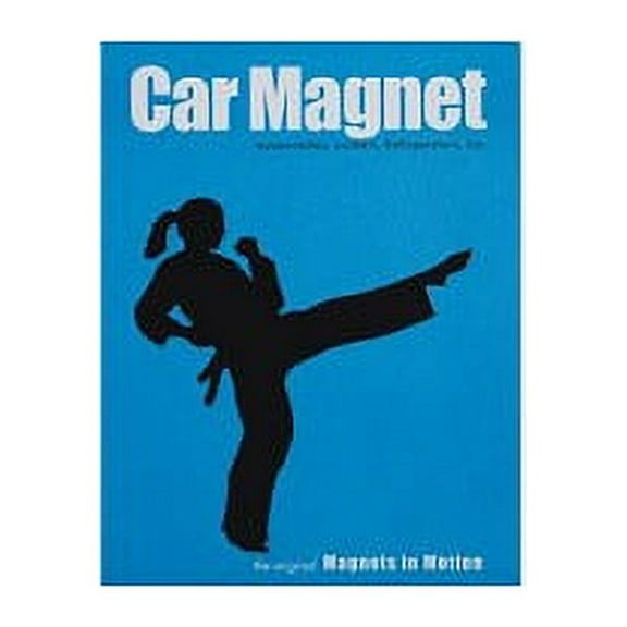 Martial Arts Magnet - Female Kicker Black