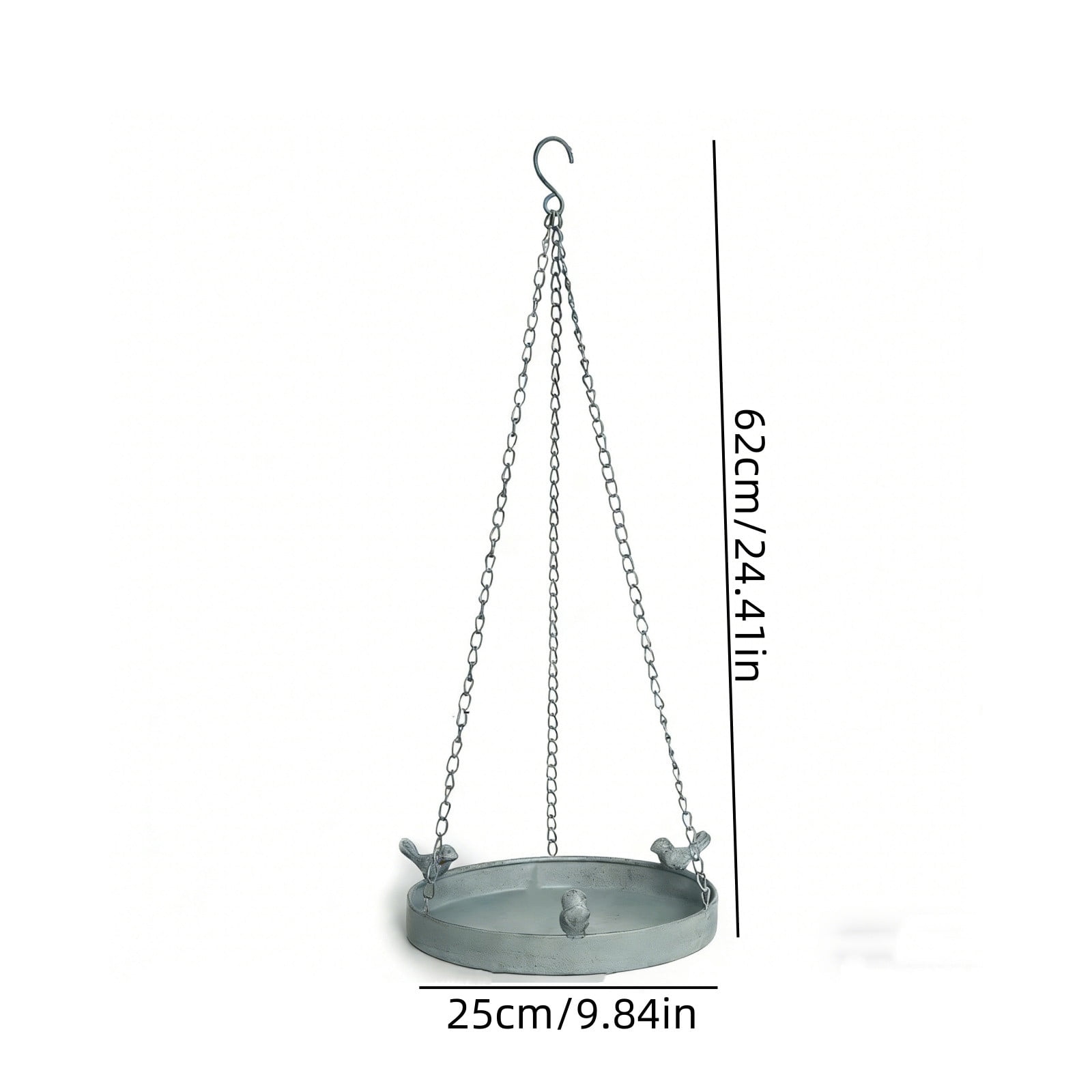 Outdoor Bird Basin - Metal Birds Bath Garden Pedestal Bowl, Freestanding Pets Water Dish for Birds, Durable Iron Bird Bath Garden Lawn Yard Decor Stand for Home